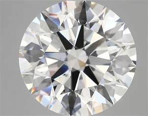 Picture of Lab Created Diamond 7.03 Carats, Round with ideal Cut, E Color, vs1 Clarity and Certified by IGI