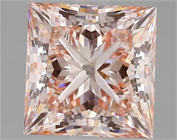 Picture of Lab Created Diamond 4.35 Carats, Princess with  Cut, FANCY  PINK Color, vs2 Clarity and Certified by IGI