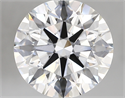 Lab Created Diamond 4.02 Carats, Round with ideal Cut, D Color, vvs2 Clarity and Certified by IGI
