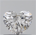 0.50 Carats, Heart E Color, VVS2 Clarity and Certified by GIA
