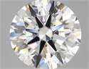 Lab Created Diamond 3.83 Carats, Round with ideal Cut, D Color, vvs2 Clarity and Certified by IGI