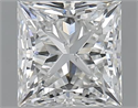 1.00 Carats, Princess H Color, SI1 Clarity and Certified by GIA