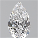 0.60 Carats, Pear D Color, VS2 Clarity and Certified by GIA
