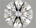 Lab Created Diamond 3.63 Carats, Round with ideal Cut, D Color, vs1 Clarity and Certified by IGI