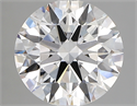 Lab Created Diamond 3.29 Carats, Round with ideal Cut, F Color, vvs2 Clarity and Certified by IGI