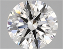 Lab Created Diamond 3.02 Carats, Round with ideal Cut, D Color, vvs2 Clarity and Certified by IGI