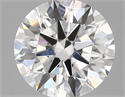 Lab Created Diamond 2.90 Carats, Round with ideal Cut, E Color, vvs2 Clarity and Certified by IGI