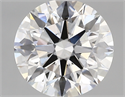 Lab Created Diamond 2.87 Carats, Round with ideal Cut, D Color, vs1 Clarity and Certified by IGI
