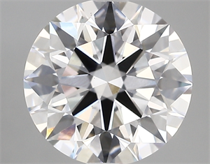 Picture of Lab Created Diamond 2.85 Carats, Round with ideal Cut, D Color, vs1 Clarity and Certified by IGI
