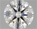 Lab Created Diamond 2.76 Carats, Round with ideal Cut, E Color, vvs2 Clarity and Certified by IGI