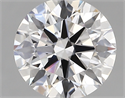 Lab Created Diamond 2.26 Carats, Round with ideal Cut, D Color, vs1 Clarity and Certified by IGI