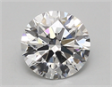 Lab Created Diamond 1.87 Carats, Round with ideal Cut, E Color, vvs2 Clarity and Certified by IGI