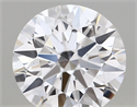 Lab Created Diamond 1.87 Carats, Round with ideal Cut, D Color, vs1 Clarity and Certified by IGI