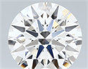 Lab Created Diamond 1.83 Carats, Round with ideal Cut, D Color, vs1 Clarity and Certified by IGI