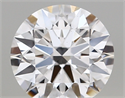 Lab Created Diamond 1.76 Carats, Round with ideal Cut, D Color, vs1 Clarity and Certified by IGI