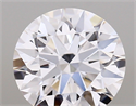 Lab Created Diamond 1.74 Carats, Round with ideal Cut, E Color, vvs2 Clarity and Certified by IGI