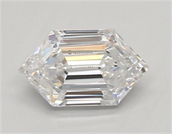 Picture of Lab Created Diamond 0.69 Carats, LONG HEXAGON with  Cut, D Color, vvs2 Clarity and Certified by IGI