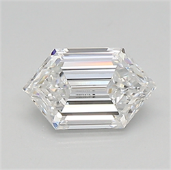 Picture of Lab Created Diamond 0.58 Carats, LONG HEXAGON with  Cut, E Color, vvs2 Clarity and Certified by IGI