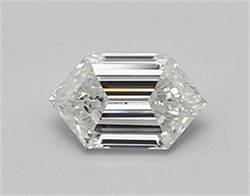 Picture of Lab Created Diamond 0.57 Carats, LONG HEXAGON with  Cut, D Color, vs1 Clarity and Certified by IGI