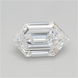 Picture of Lab Created Diamond 0.52 Carats, LONG HEXAGON with  Cut, D Color, vvs2 Clarity and Certified by IGI
