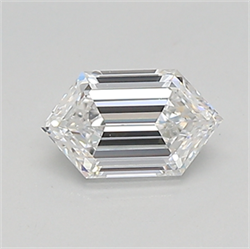 Picture of Lab Created Diamond 0.48 Carats, LONG HEXAGON with  Cut, D Color, vvs2 Clarity and Certified by IGI