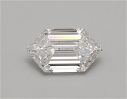 Picture of Lab Created Diamond 0.44 Carats, LONG HEXAGON with  Cut, D Color, vvs1 Clarity and Certified by IGI