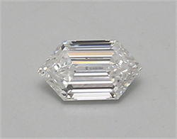 Picture of Lab Created Diamond 0.43 Carats, LONG HEXAGON with  Cut, D Color, vs1 Clarity and Certified by IGI