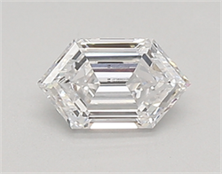 Picture of Lab Created Diamond 0.40 Carats, LONG HEXAGON with  Cut, D Color, vvs2 Clarity and Certified by IGI