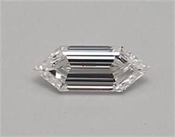 Picture of Lab Created Diamond 0.36 Carats, LONG HEXAGON with  Cut, D Color, vs1 Clarity and Certified by IGI