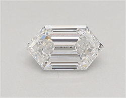 Picture of Lab Created Diamond 0.34 Carats, LONG HEXAGON with  Cut, D Color, vvs1 Clarity and Certified by IGI