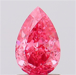 Picture of Lab Created Diamond 1.23 Carats, Pear with  Cut, Fancy Vivid Pink Color, VS1 Clarity and Certified by IGI