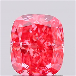 Picture of Lab Created Diamond 1.22 Carats, Cushion with  Cut, Fancy Vivid Pink Color, VS1 Clarity and Certified by IGI