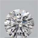 0.55 Carats, Round with Excellent Cut, E Color, I1 Clarity and Certified by GIA