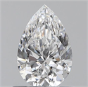 0.60 quilates, De pera , Color E, claridad SI1 y certificado por GIA