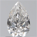 0.60 quilates, De pera , Color F, claridad SI1 y certificado por GIA