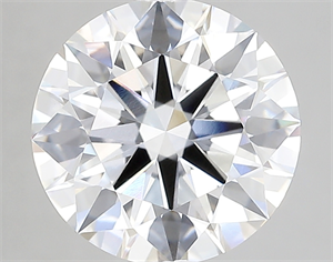 Picture of Lab Created Diamond 4.08 Carats, Round with excellent Cut, F Color, vs1 Clarity and Certified by GIA