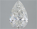 3.01 Carats, Pear H Color, SI1 Clarity and Certified by GIA