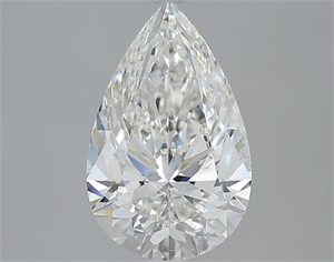 Picture of 3.01 Carats, Pear H Color, SI1 Clarity and Certified by GIA