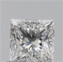 0.60 Carats, Princess G Color, VVS1 Clarity and Certified by GIA
