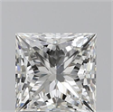 0.80 Carats, Princess I Color, VS2 Clarity and Certified by GIA
