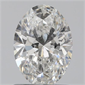 0.90 Carats, Oval G Color, SI1 Clarity and Certified by GIA