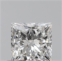0.51 Carats, Princess G Color, VVS2 Clarity and Certified by GIA