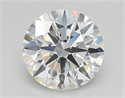 Lab Created Diamond 2.10 Carats, Round with ideal Cut, D Color, vs2 Clarity and Certified by IGI