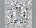 1.50 Carats, Princess G Color, SI1 Clarity and Certified by GIA