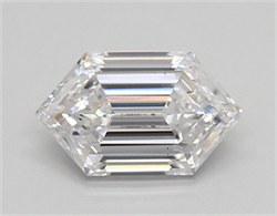 Picture of Lab Created Diamond 0.79 Carats, LONG HEXAGON with  Cut, D Color, vs1 Clarity and Certified by IGI