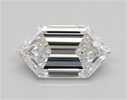 Picture of Lab Created Diamond 0.65 Carats, LONG HEXAGON with  Cut, D Color, vs1 Clarity and Certified by IGI