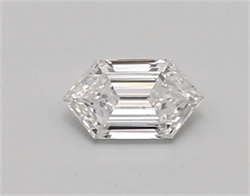 Picture of Lab Created Diamond 0.34 Carats, LONG HEXAGON with  Cut, D Color, vvs1 Clarity and Certified by IGI