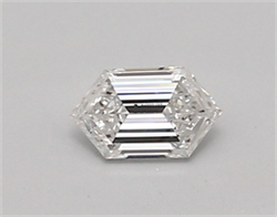 Picture of Lab Created Diamond 0.34 Carats, LONG HEXAGON with  Cut, E Color, vs1 Clarity and Certified by IGI