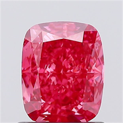 Picture of Lab Created Diamond 1.07 Carats, Cushion with  Cut, Fancy Vivid Pink Color, VS1 Clarity and Certified by IGI