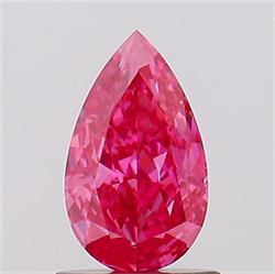 Picture of Lab Created Diamond 1.01 Carats, Pear with  Cut, Fancy Vivid Pink Color, VS2 Clarity and Certified by IGI